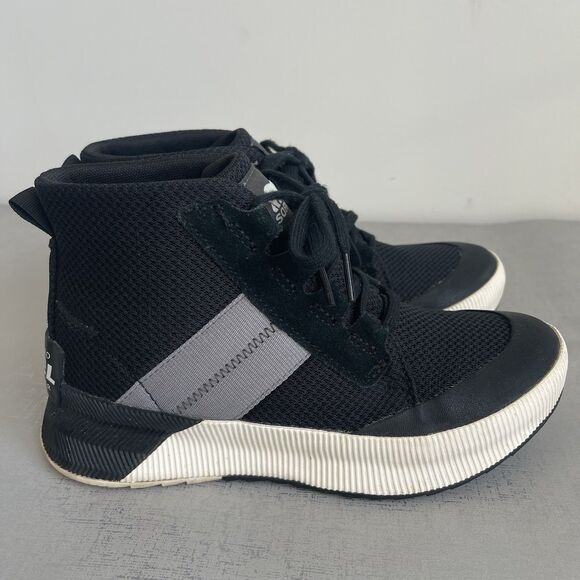 Sorel Women's 7 Out N About III Mid-Top Boots Sneakers Waterproof Black - Picture 6 of 13